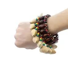 Новая мода ручной работы прочный Скорлупа ореха ручной цепи Африканский барабан барабанщик инструмент Колокольчик для взрослых детей Y51D