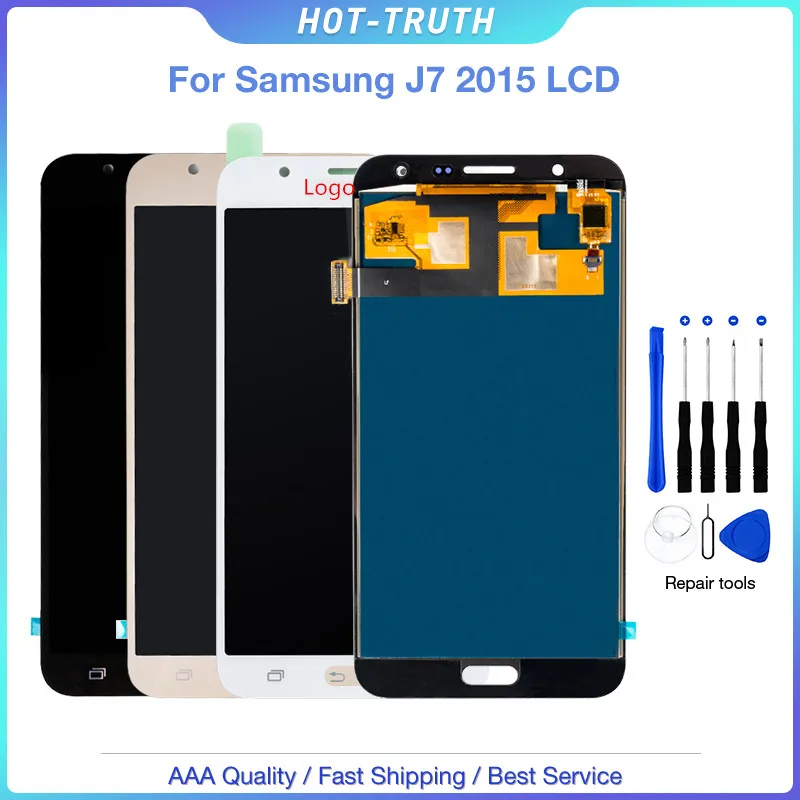 ЖК-дисплей 5 ''для Samsung Galaxy J7 2015 J700 J700F J700M J700H дисплей с сенсорным экраном и