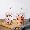 Kawaii Sweet Strawberry Cup With Straw 2