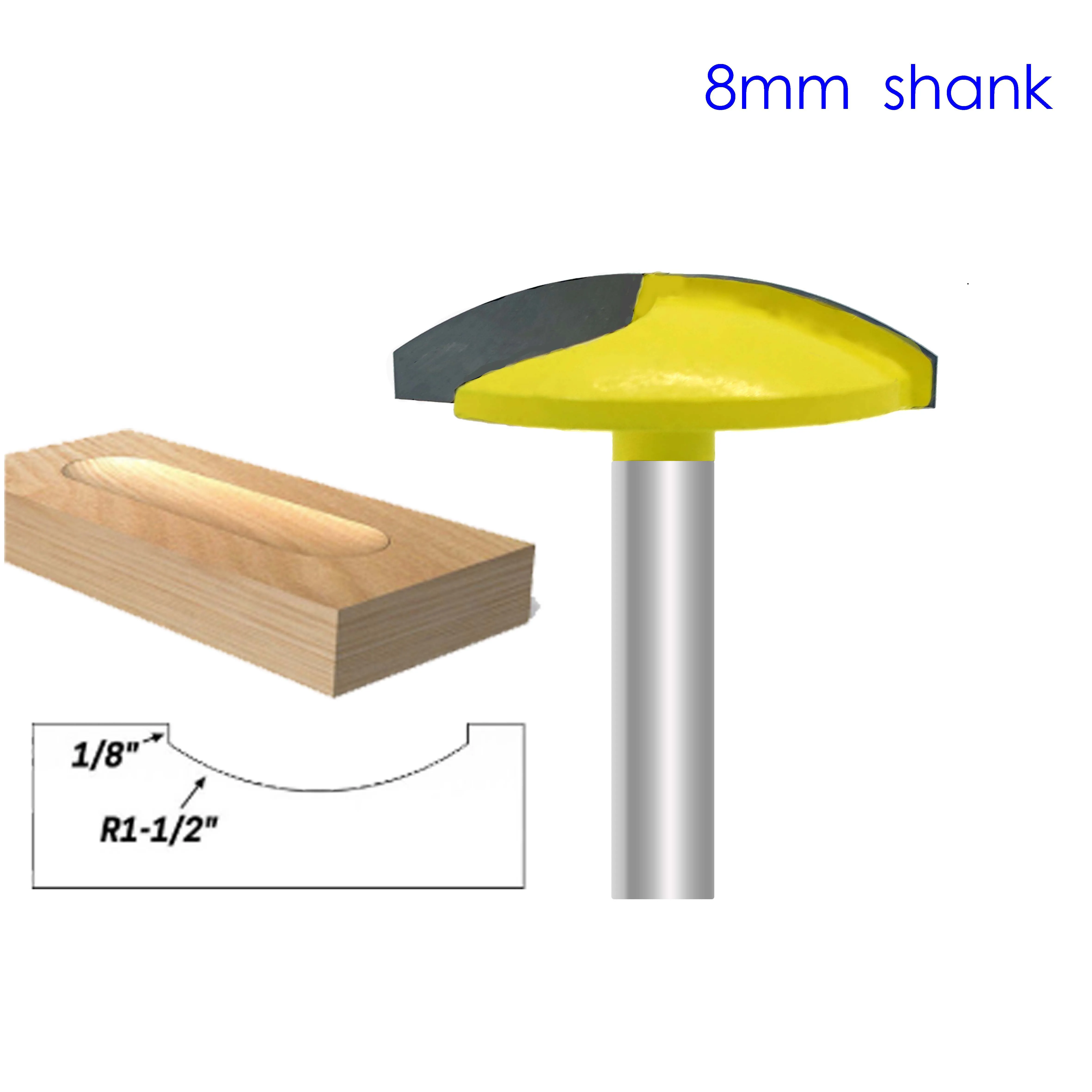 

end mill 8mm Shank Small Bowl Router Bit - 1-1/2" Radius - 1-3/4" Wide door knife Woodworking cutter houtbewerking gereedschap