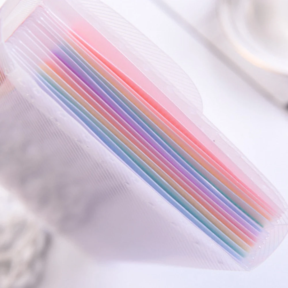 Best Selling A6 Document Bag Cute Rainbow Color Mini Bill Receipt File Bag Pouch Folder Organizer File Holder Office Supply
