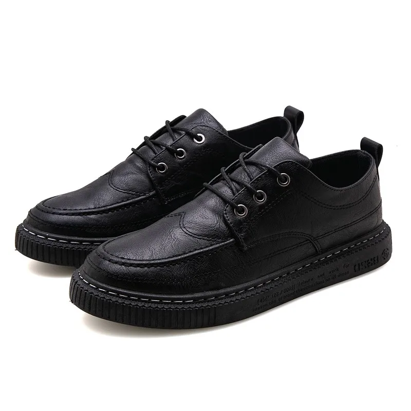 

New Trend Casual Shoes Men Breathable Sneaker Leather Flat Shoes Men Vulcanize Shoes Outdoor High Quality Footwear Big Size39-44