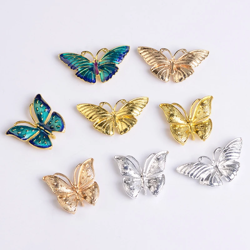 10 Pieces/Lot Metal Butterfly Charms Pendant Chinese Bridal Tiaras DIY Jewelry Making | Украшения и аксессуары