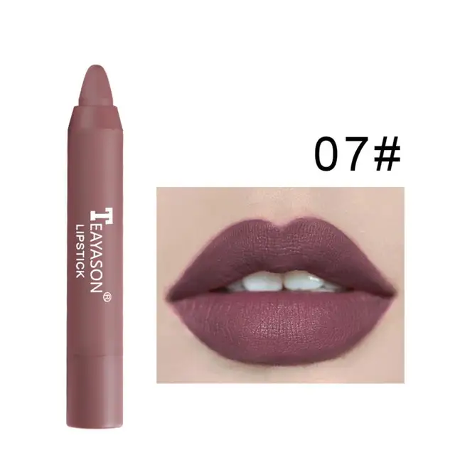 12 Colors Matte Lipstick Smooth Natural Makeup Waterproof Sweatproof Lightweight Easy To Wear Batom Cosmetics Maquillage