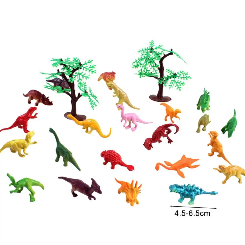 22Pcs Dinosaur Realistic Model Simulation Cartoon PVC Creative Miniature Collectible Mini Dinosaur Display Mold for Children simulation farmer characters model miniature role play figure educational toys farm characters model display mold