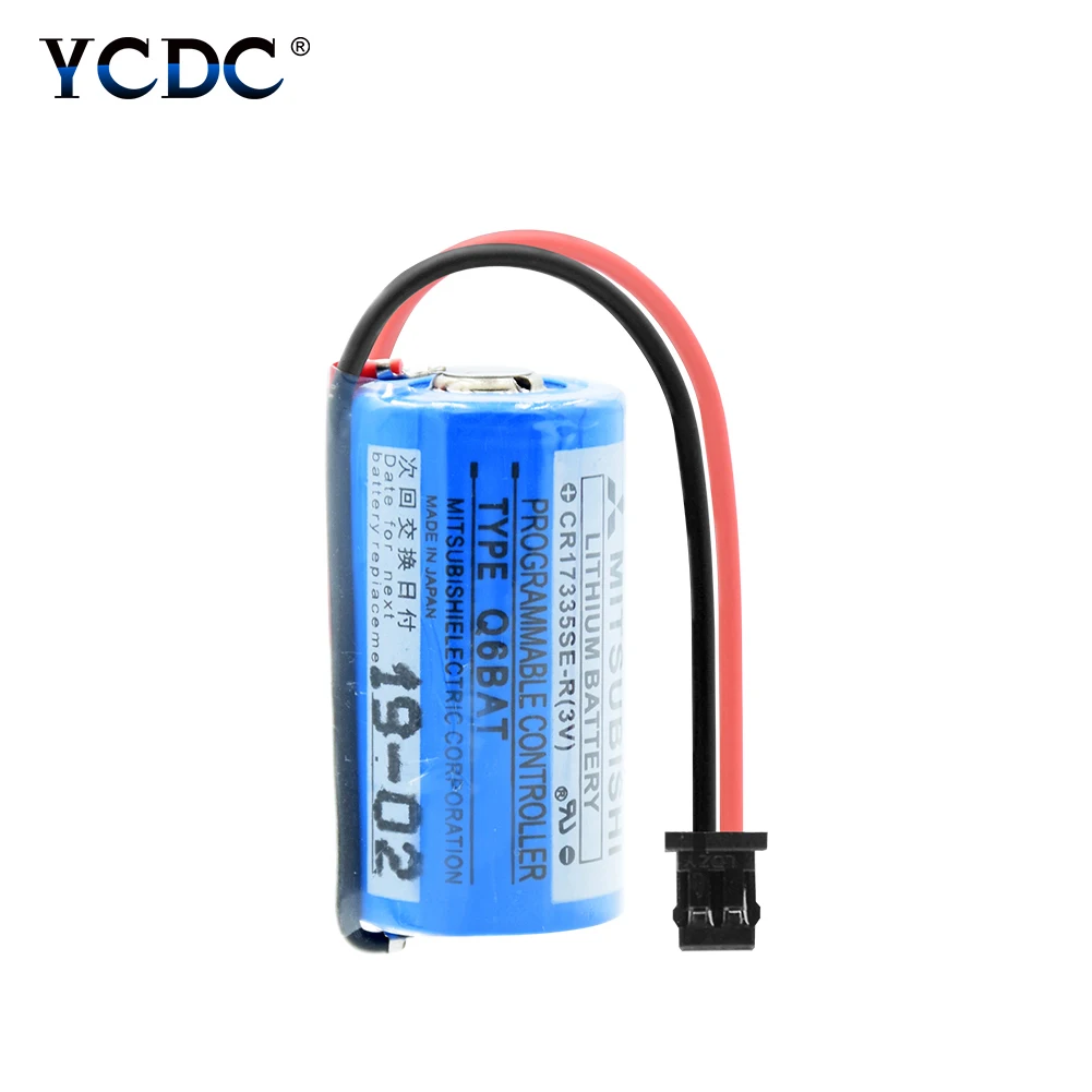 YCDC Q6BAT 3V PLC батарея 1800MAH CR17335SE-R CNC цифровая литиевая батарея с вилкой для сервопривода Системы CNC