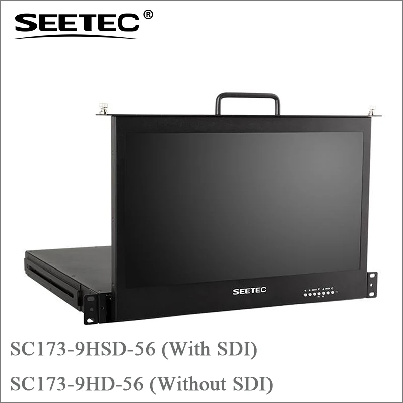 SEETEC SC173-HD-56 17.3 Inch 1RU Pull Out Rack Mount Monitor Full HD 1920x1080 for Broadcast Director Monitor