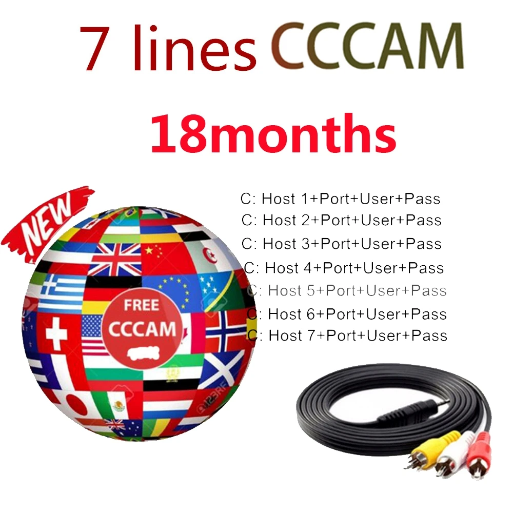 Европа CCcam Испания satble 8 lineas Португалия Польша Франция ccam сервер HD для бесплатных