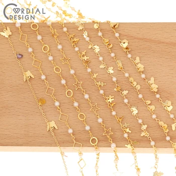 

Cordial Design Jewelry Accessories/Copper Chains/Hand Made/CZ & Imitation Pearl/DIY Chains Making/Jewelry Findings & Components