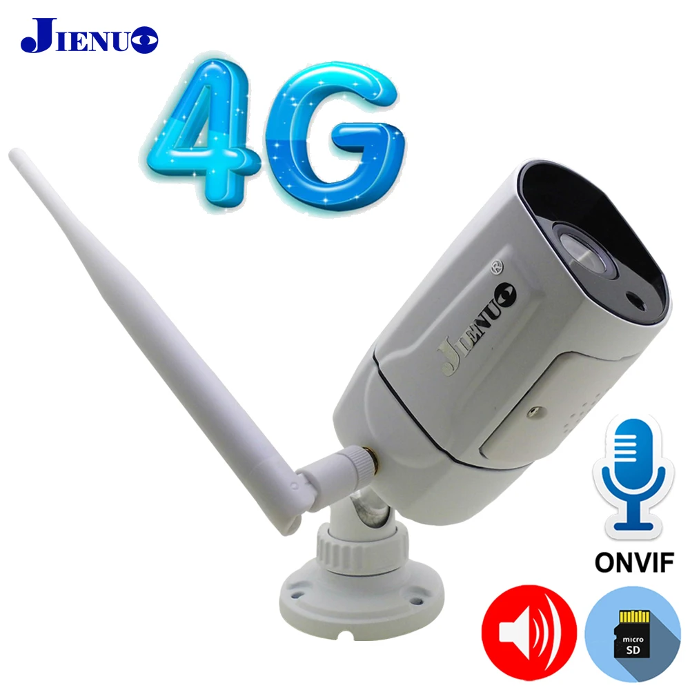IP камера JIENUO 4G с SIM картой Wi Fi 1080P|Камеры видеонаблюдения| |