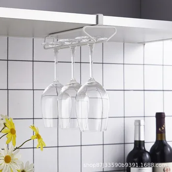 

Iron Goblet Storage Rack Creative Triangle Red Wine Cup Upside Down Shelf Home Glass Japanese Style