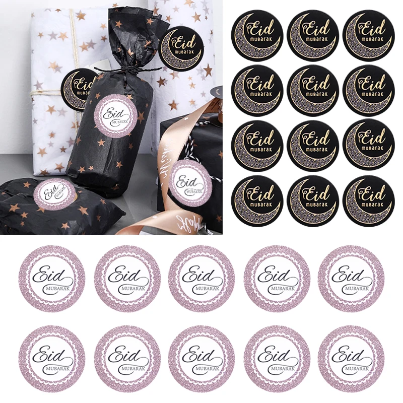 Muslim EID Sticker Decoration-Supplies Lable-Seal Gift Islamic Paper Al-Fitr 60/120pcs