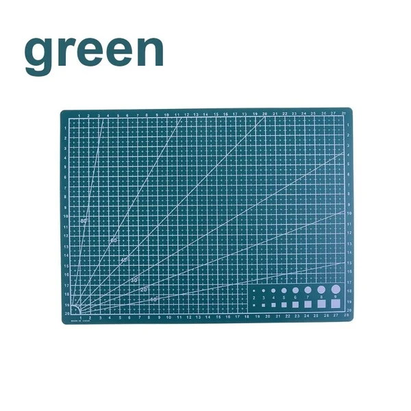A4 двухсторонняя сетка линии резки подкладочный коврик самовосhealing вающийся режущий коврик ручной DIY инструмент - Цвет: Зеленый