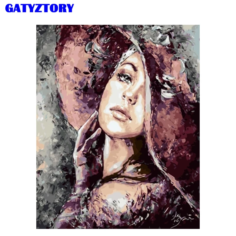GATYZTORY картина по номерам женская фигура живопись DIY Цифровая роспись маслом для
