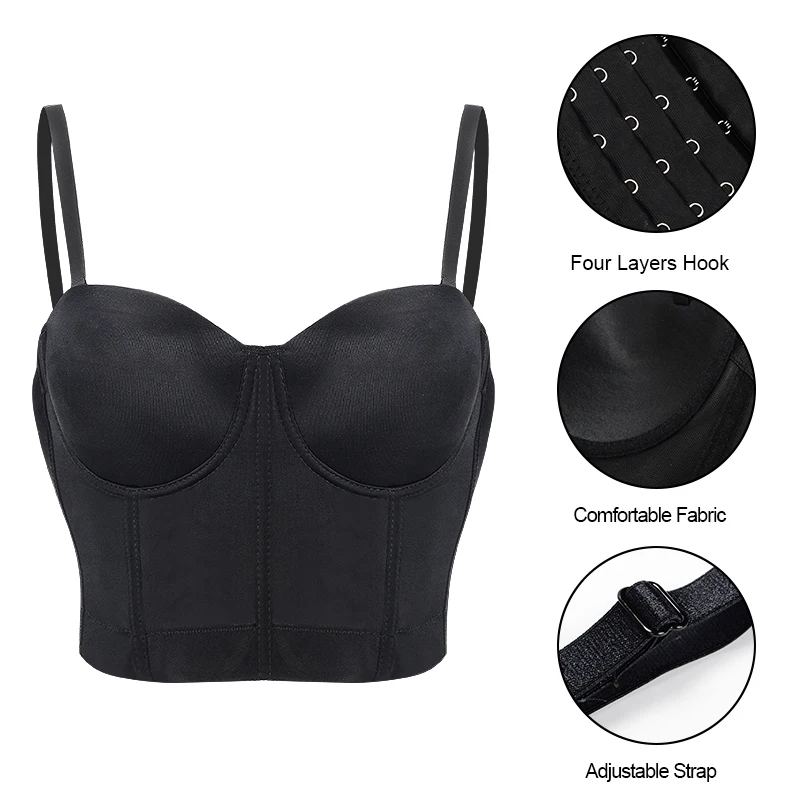 Rhinestone Bra Top Women's Colorful Gothic Punk Push Up Bra Clubwear Party Bustier Crop Corset Top Sexy lingerie