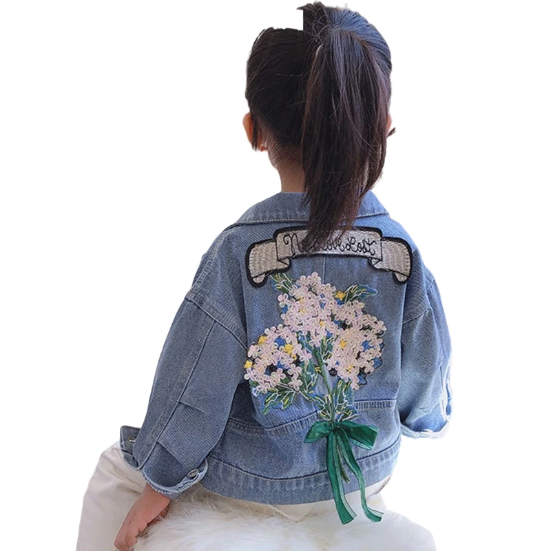 GirlsDenimJacketAutumnChildrenClothingBabyGirlOuterwearCoat