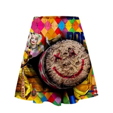 Юбка-трапеция для женщин, Осень-зима, большие размеры, Женская Длинная тонкая высокая талия, Харли Куинн, 3D принтованные юбки джокер