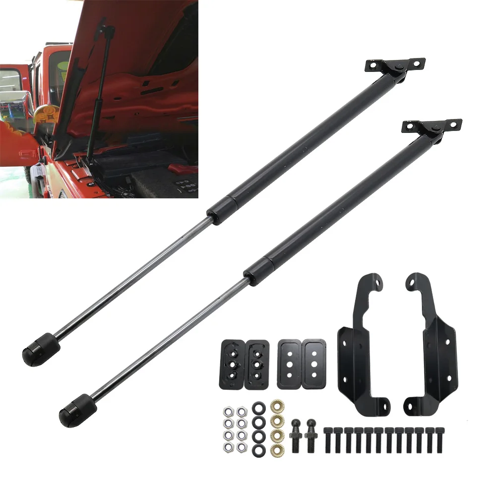 

Car Bonnet Hood Cover Lifting Support Spring Gas Shock Bracket Hydraulic Rod Strut Bars for Jeep Wrangler 2018 to 2019 JL