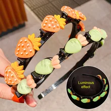 

New Alice Hairband Headband Kid Girls Bangs Clips Band Metal Hoop Cartoon Flower Double Bangs Hairstyle Hairpin Hair Accessories
