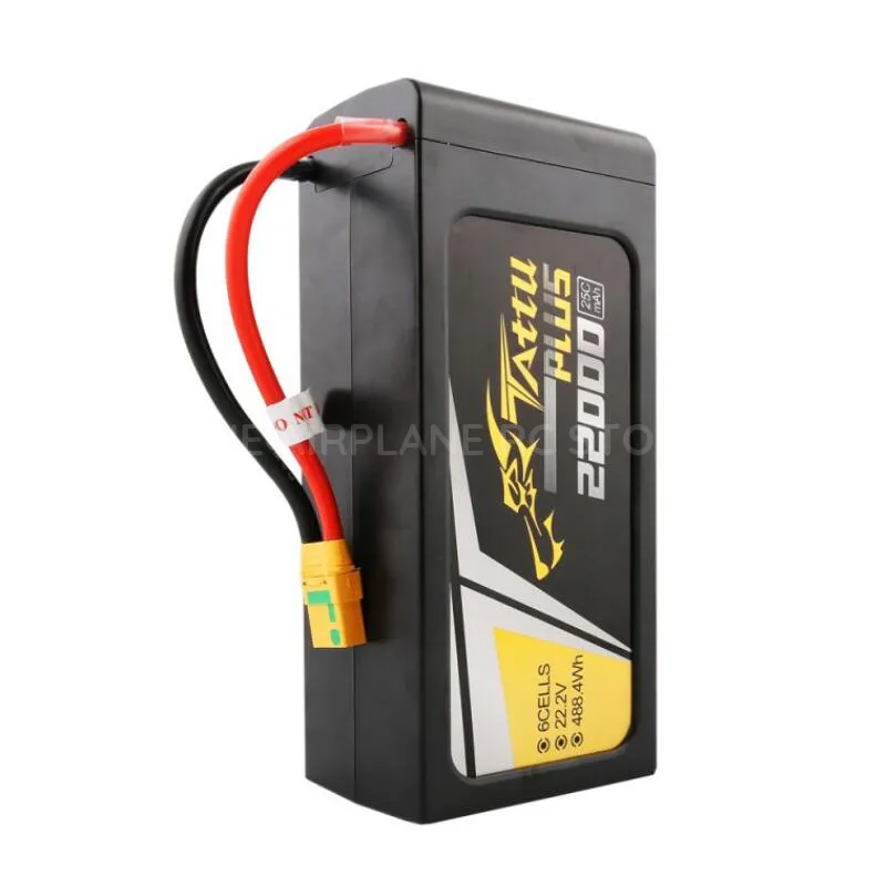 TATTU Plus 10000mAh 12000mAh 16000mAh 22000mAh 22,2 V 15C 6S1P Lipo умная батарея БПЛА летная батарея