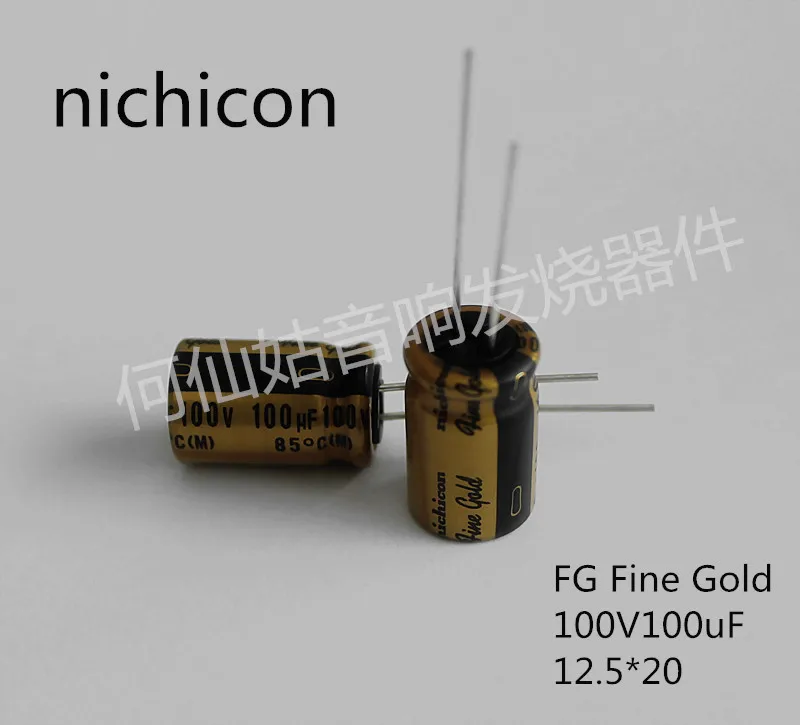 10PCS NICHICON FG 100V100UF 12.5x20MM fine gold 100UF 100V FineGold MUSE 100uF100V Amplifier Audio Capacitor 100uF/100V | Электроника