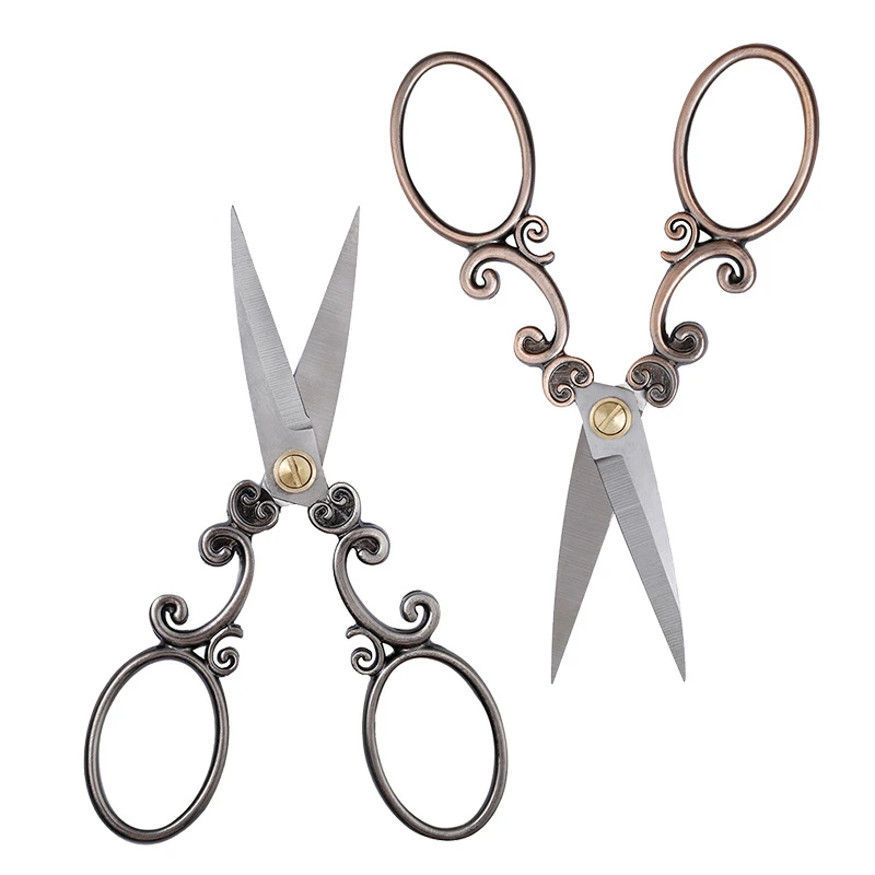 

LMDZ 1Pcs/Lot Durable Stainless Steel Vintage Classic Embroidery Scissors Art Antique Tailor Shears Cutters Styling Tools