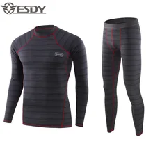 Теплое Нижнее белье для походов и занятий спортом на открытом воздухе, мужской костюм на осень и зиму для верховой езды и охоты, дышащее термобелье