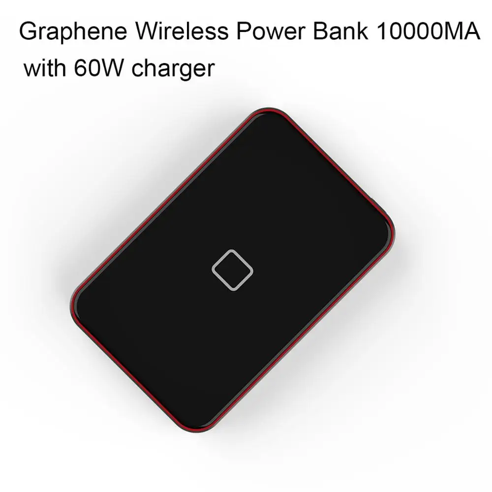 RIY Graphene powerbank battery bank wireless 10000MAH power bank with type c PD QC3.0 USB c charger for xiaomi huawei and iphone