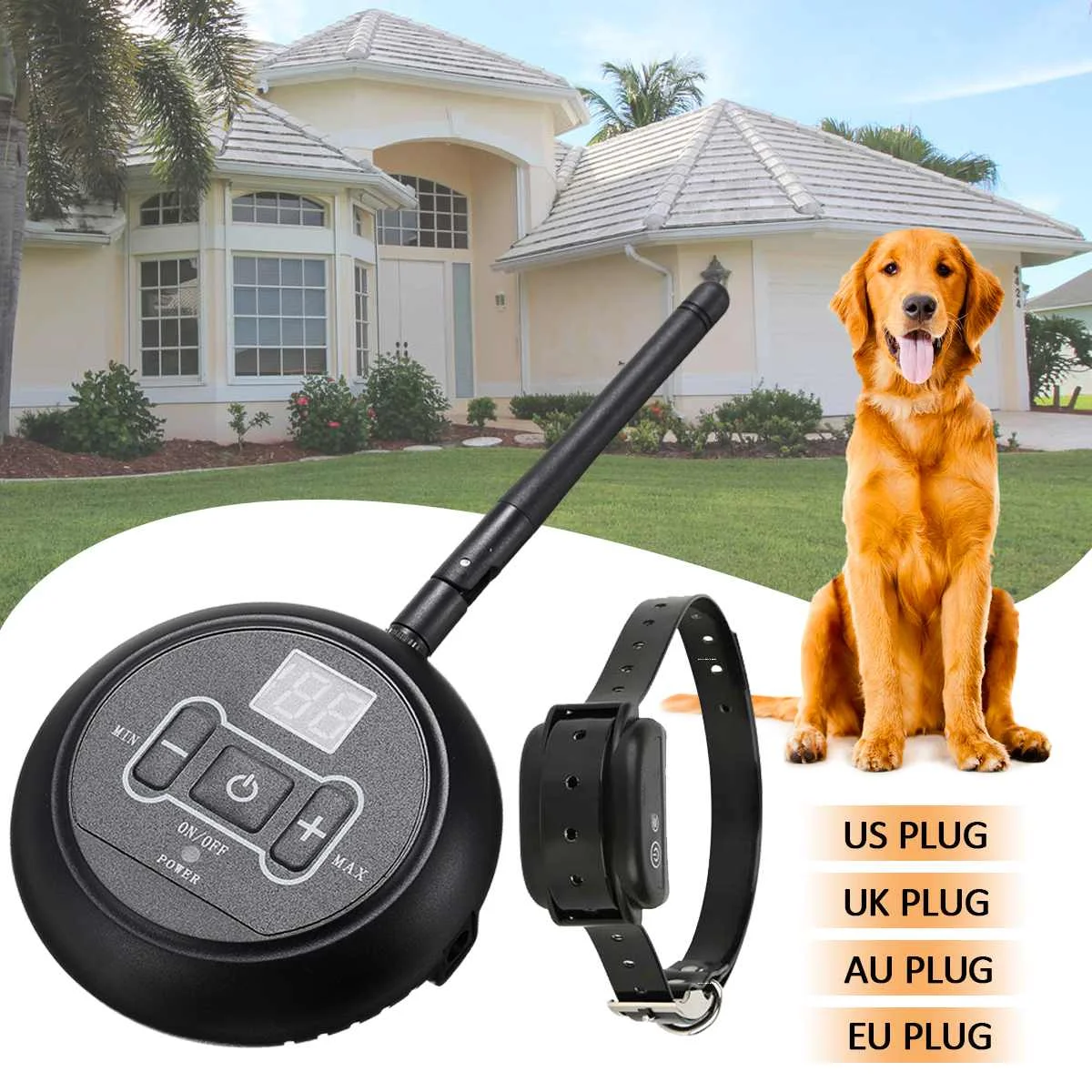 

Pet Wireless Electric Dog Fence Containment System Wireless Signal Transmitter Dog Training Collar with Vibrating Electric Shock