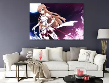 

[Self-Adhesive] 3D Sword Art Online 406 Japan Anime Wall Stickers Mural Decal Wall Murals AJ WALLPAPER Belly