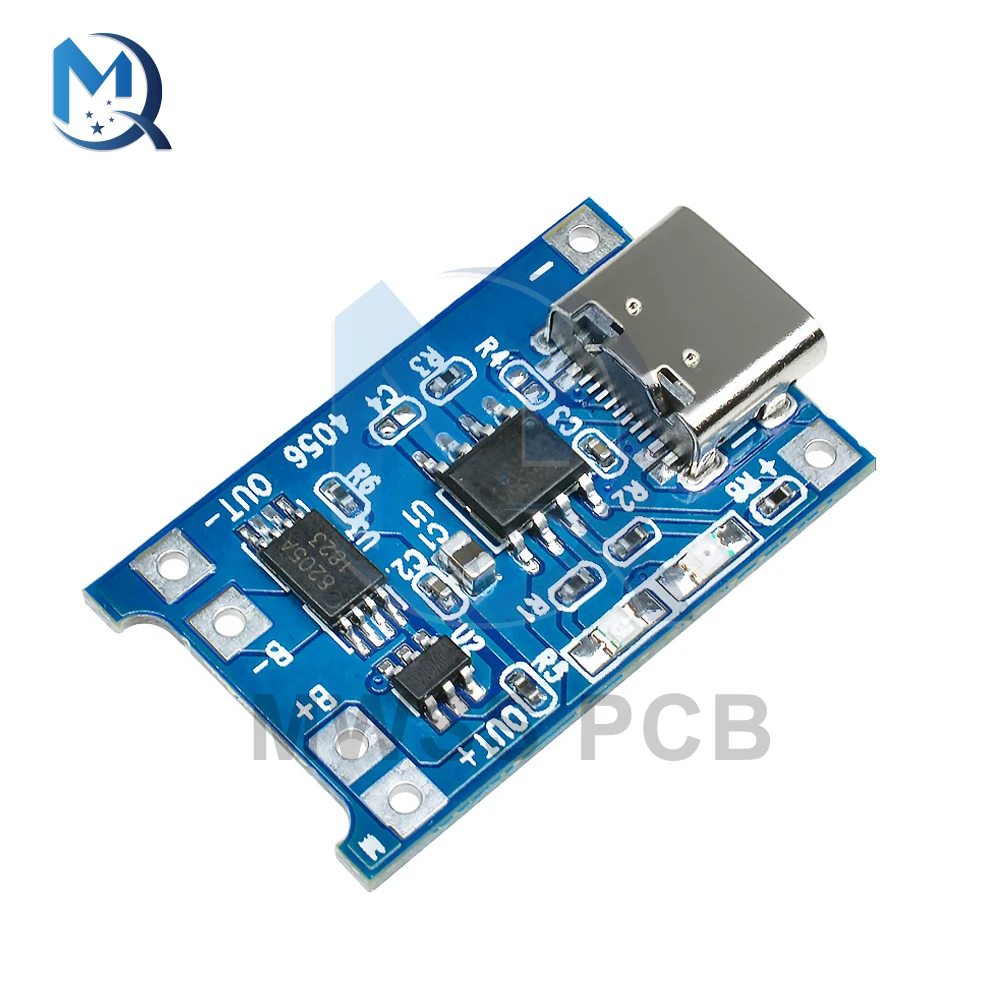 1-10Pcs 5V 1A TYPE-C Micro USB 18650 TC4056A Lithium Battery Charging Board Charger Module with Protection Dual Functions TP4056