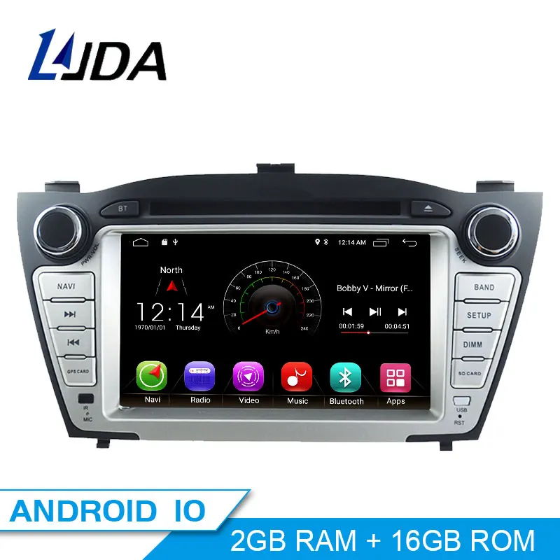 LJDA Android 10 автомобильный dvd-плеер для hyundai Tucson/IX35 2011 2012 2013 2 Din автомагнитола gps навигация стерео Мультимедиа wifi RDS