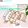 Luxury Black White Ceramic Watch Band Quick Release Pins Watch Bracelets Metal Watch Strap Men Women 14mm 16mm 18mm 20mm 22mm ► Photo 1/6