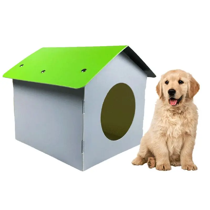 Пластиковые дома для собак на открытом воздухе изолированные, погодостойкие дома для собак снаружи с дверью 449E