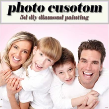Huacan Алмазная вышивка Настройка фотографий Полные комплекты Пользовательские фото декор для дома полная площадь Круглый Алмазный картины бисером набор для творчества алмазная мозаика 5д