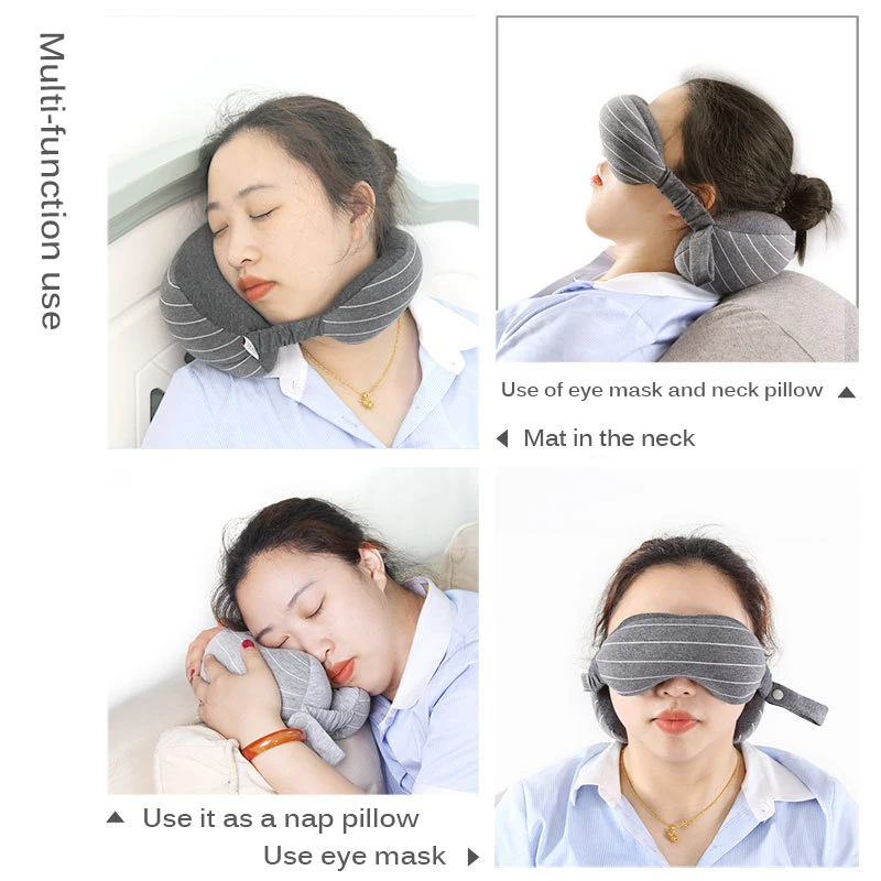 Портативный 90 г Размер 13*14*24 см удобный многофункциональный бизнес путешествия подушка шеи и маска для глаз и сумка для хранения с ручкой