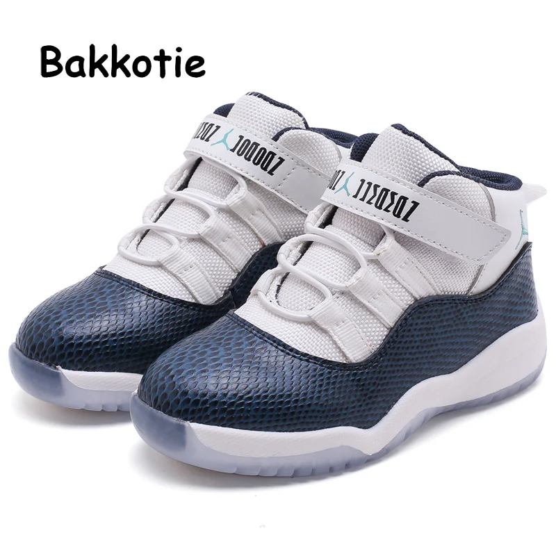 Bakkotie/ г.; Осенняя модная баскетбольная обувь для маленьких мальчиков; дышащие высокие кроссовки для девочек; детская брендовая повседневная спортивная обувь