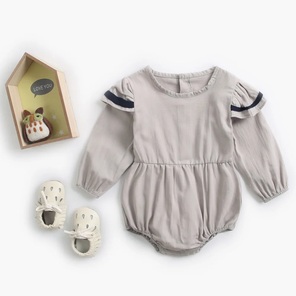 Baby Bodysuit baby clothes autumn and winter plaid 100% cotton male baby long-sleeved shirt jumpsuit baby romper newborn onesies