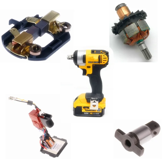 carbon brush holder armature rotor switch trigger anvil for DEWALT DCF880 DCF880M2 DCF880HM2 DCF880B wrench | Инструменты