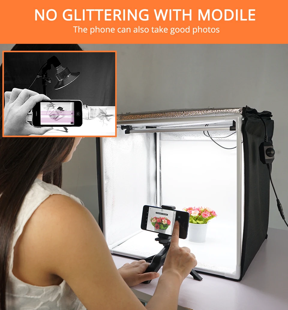  Travor M40 II photo box 40cm*40cm Dimmable Studio softbox Table Photography Shooting Tent with ligh