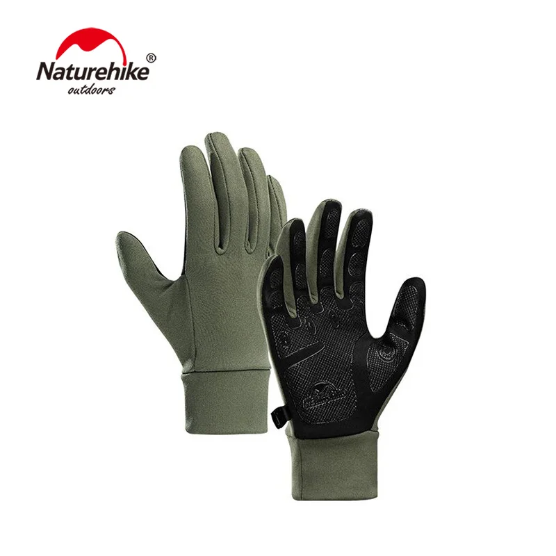 Naturehike Outdoor Touch-screen Non-slip Full Finger Cycling Gloves Silicone Hiking Climbing Men Women Thin Cycling Gloves