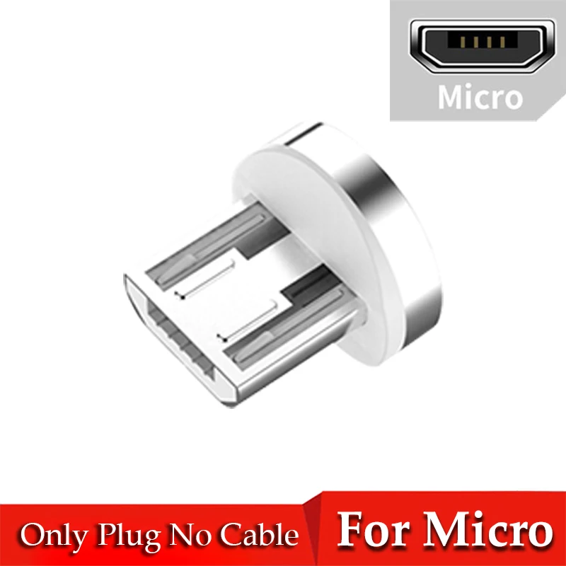1 м 2 м Магнитный Micro USB кабель для iPhone samsung huawei usb type C Магнитный зарядный кабель USB C кабели для мобильных телефонов - Цвет: Only plug