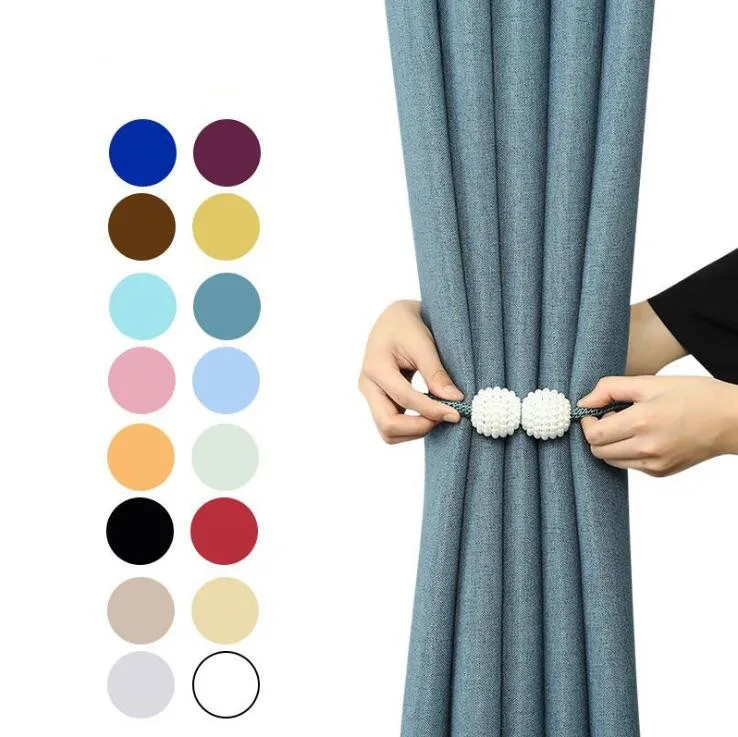 Pearl Magnetic Curtain Clip 2x Curtain Holders Tieback Buckle Clips Hanging Ball Buckle Tie Back Accessories Home Decor