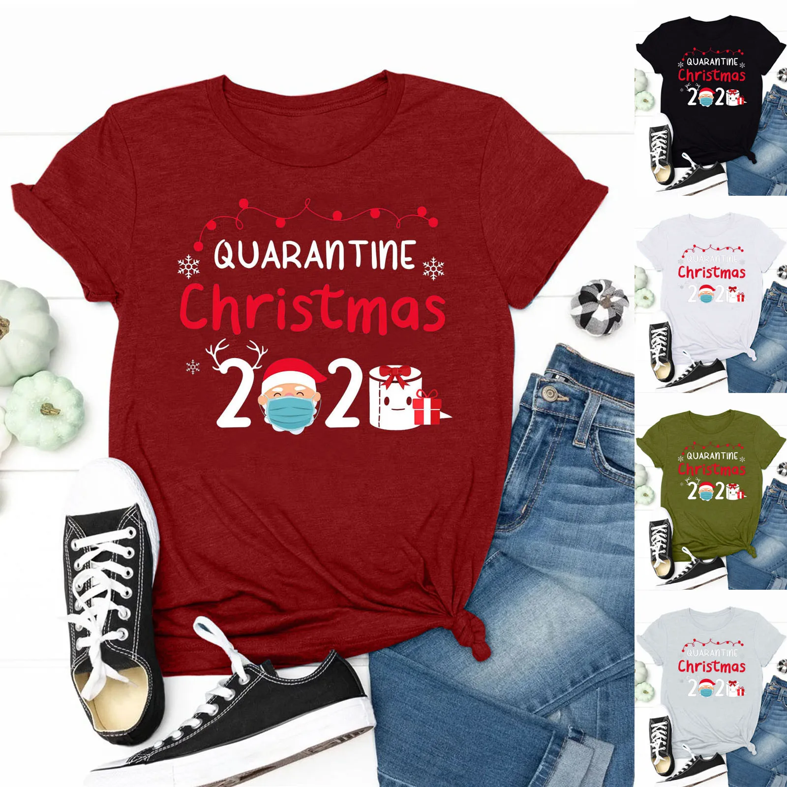 Plus Size Christmas T Shirt Women 2020 
