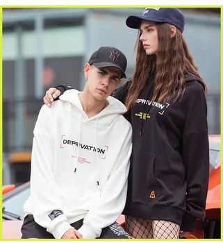 

Fashionable new street hip hop style drawstring printing loose casual Pullover long sleeve couple Hoodie Sweatshirt