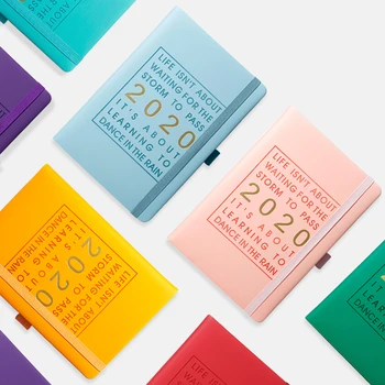 

Agenda 2020 Jan To Dec English language Notebook Monthly planner A5 320 pages 100 GSM Leather softcover Planner 2020 Diary