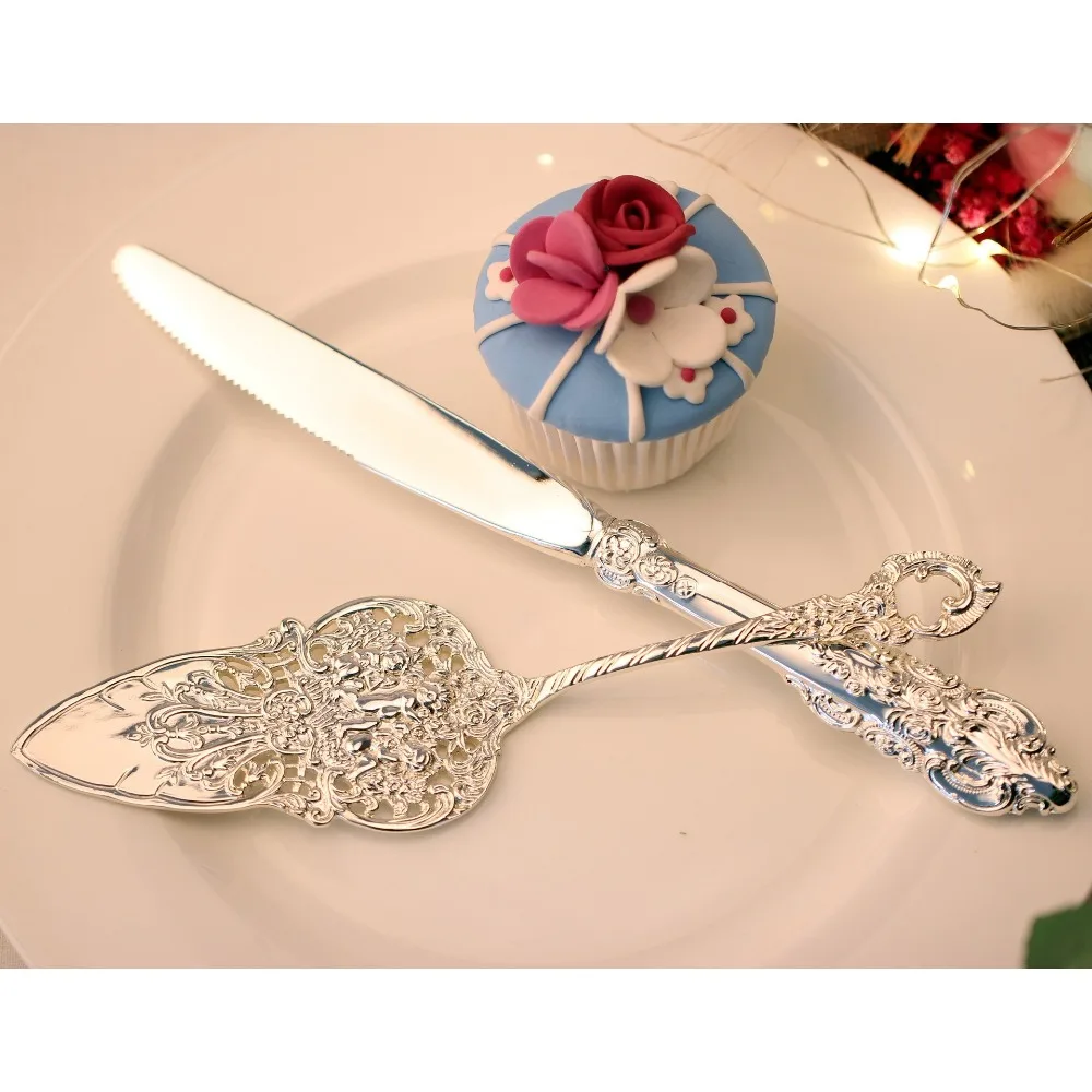 Silver cake shovel knives set  (5)