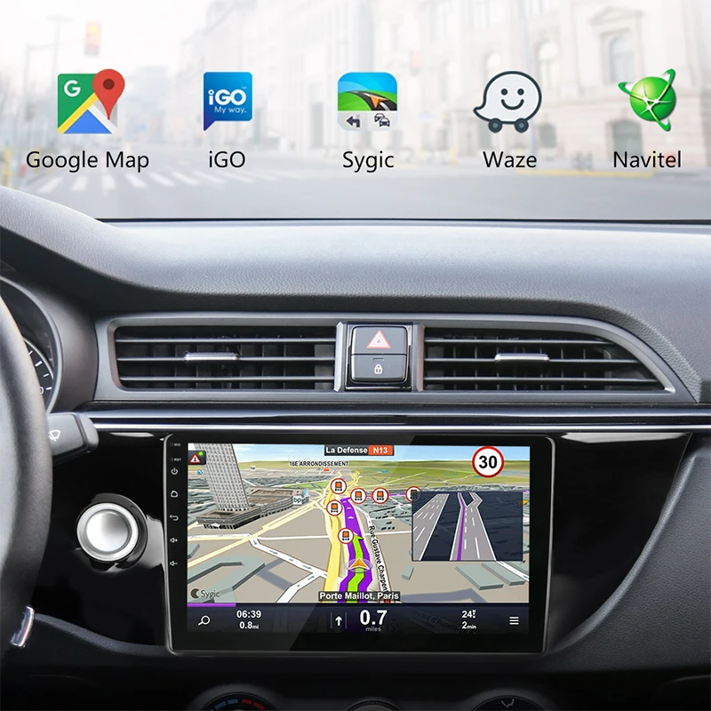 10," 2 Din Android автомобильное радио gps навигация Авто аудио стерео плеер для KIA RIO 4- FM/AM RDS головное устройство с рамкой