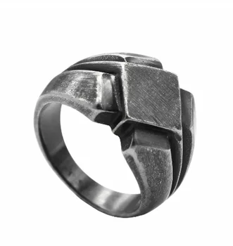 

Punk Black Rings for Men Alloy Geometric Exaggeration Knuckle Rings Symbol of Rider