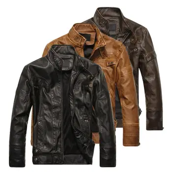 

2019 Fashion Men Jacket Coat Plus Size Men Jacket Solid Color Stand Collar Long Sleeve Streetwear Winter Jacket